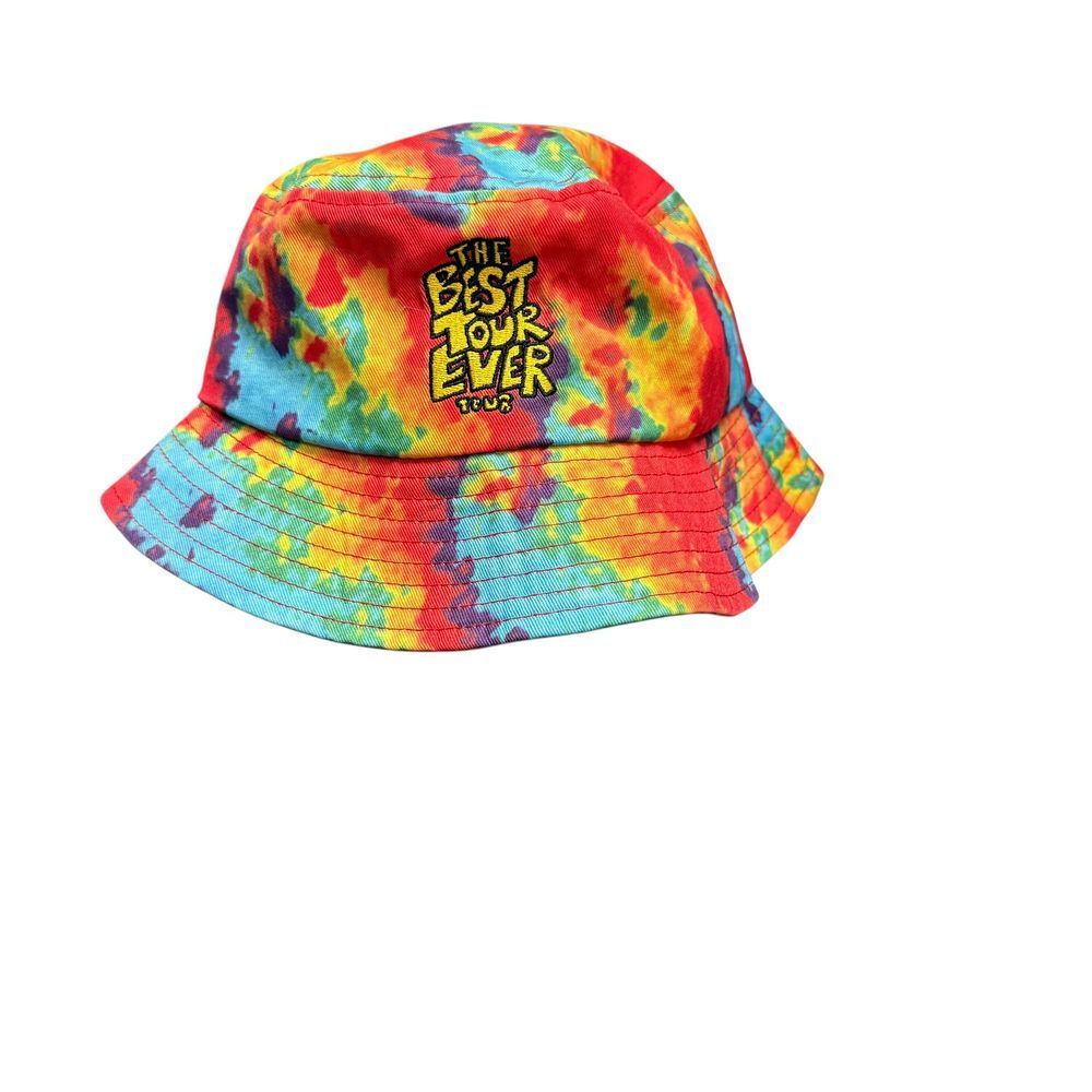 Amine Tie Dye Bucket Hat Rainbow Festival Summer Beach Hippie Boho
